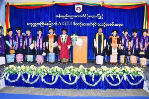 The fourth AGTI diploma awarding ceremony of Government College of Technology (Kyauk Phyu)